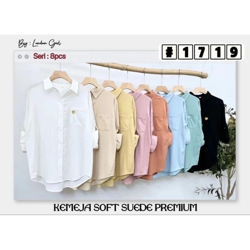 Kameja Bahan soft Suede Import Merek London Girl Dan Aimi Original