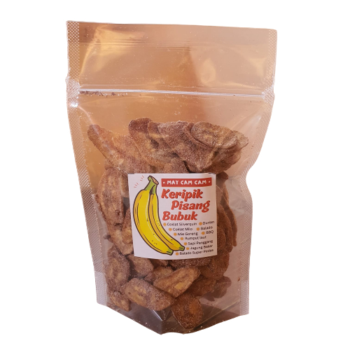 

keripik pisang 100gr bubuk tabur kemasan pouch