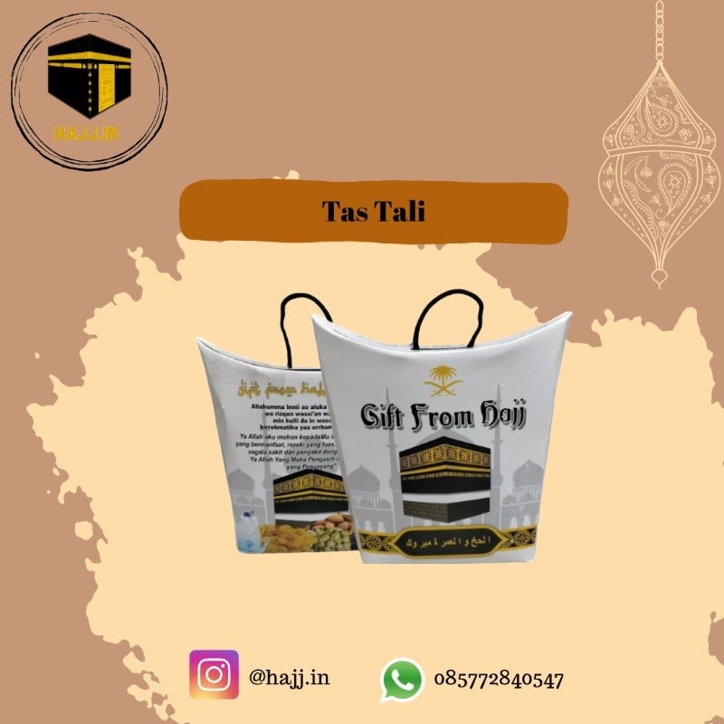 

Tas kertas Snack oleh-oleh haji dan umroh