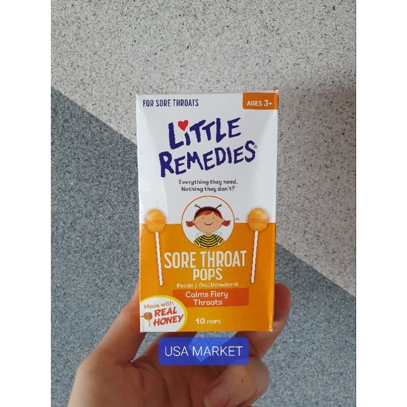 

Little Remedies Sore Throat Pops 10 pops permen sakit tenggorokan anak