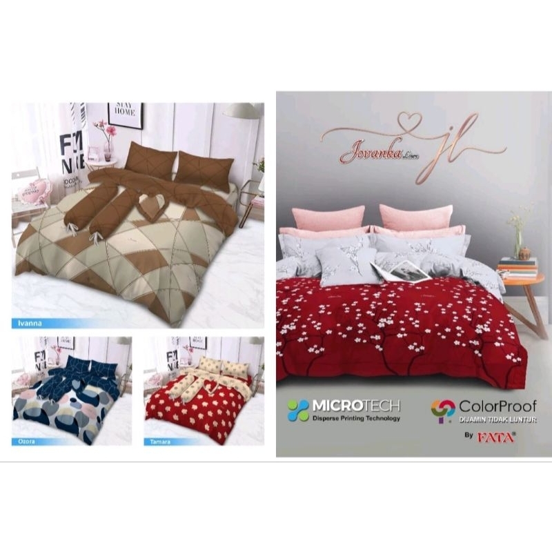 bed cover jovanka karet 180x200 selimut jumbo