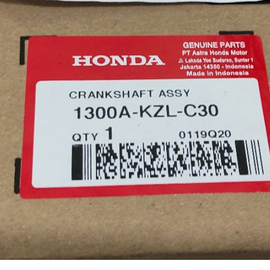 CRANKSHAFT ASSY/KRUK AS BEAT FI/SPACY FI 1300A-KZL-C30