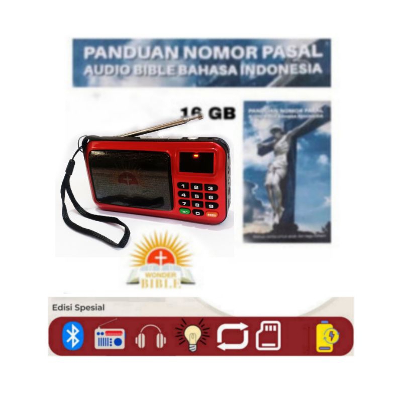 Alkitab audio speaker Bible MP3 kjv katolik protestan lagu rohani bahasa Indonesia travel