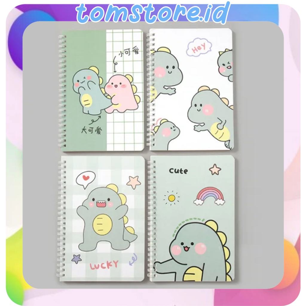 

TOMSTORE.ID Notebook A5 Buku Tulis Spiral Motif Lucu Aesthetic Garis Buku Catatan S105