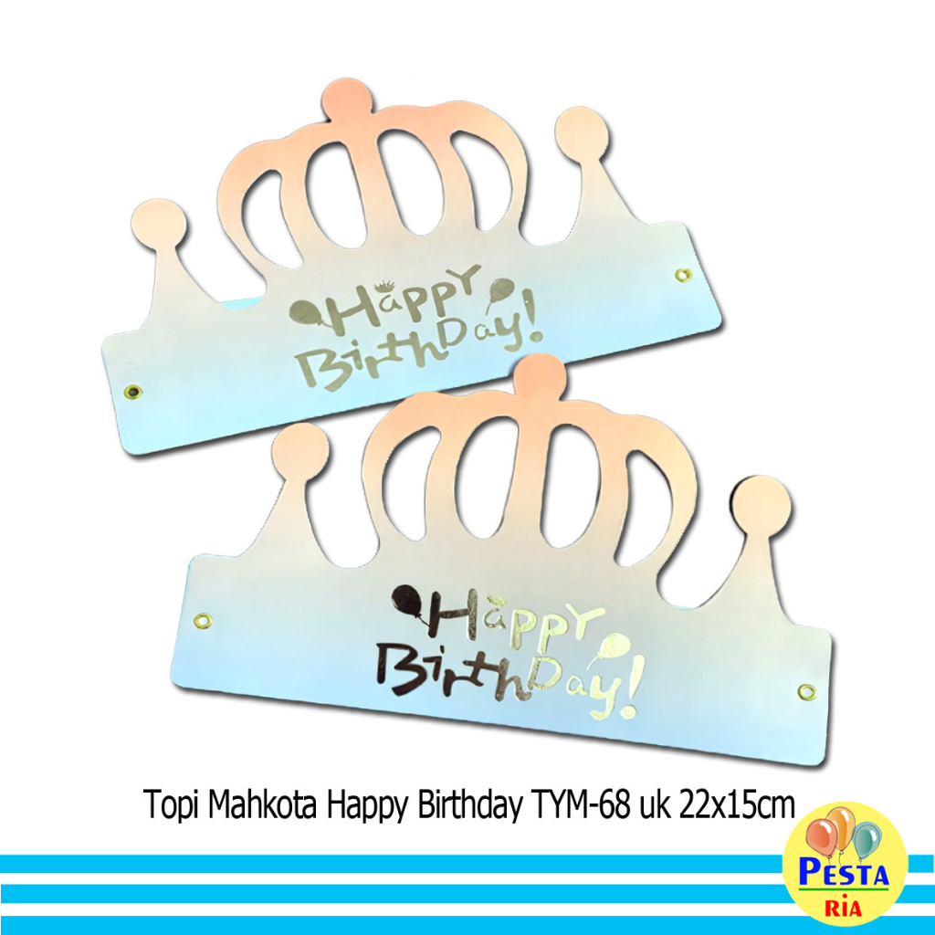 Murah (1Pcs) Topi Mahkota Lipat, topi ultah, topi pesta, topi kertas mahkota, TOPI RAJA, topi ulang 