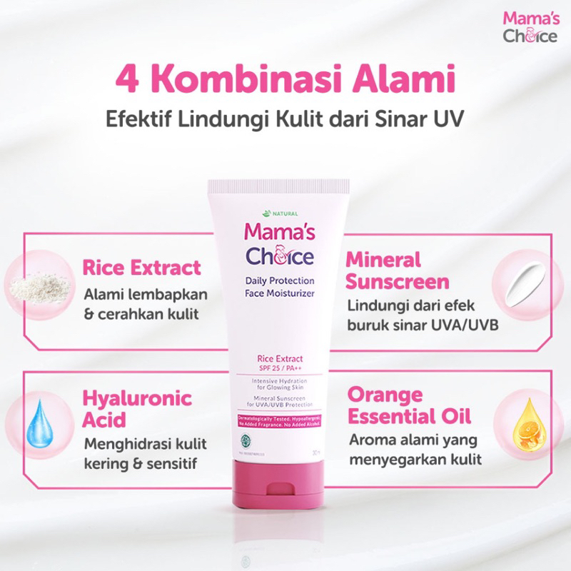 Mama’s Choice Daily Protection Face Moisturizer SPF 20 PA+ Sunscreen ibu hamil bumil mamas choice MAMA’S CHOICE mama mamachoice mama’s pelembab sunscreen