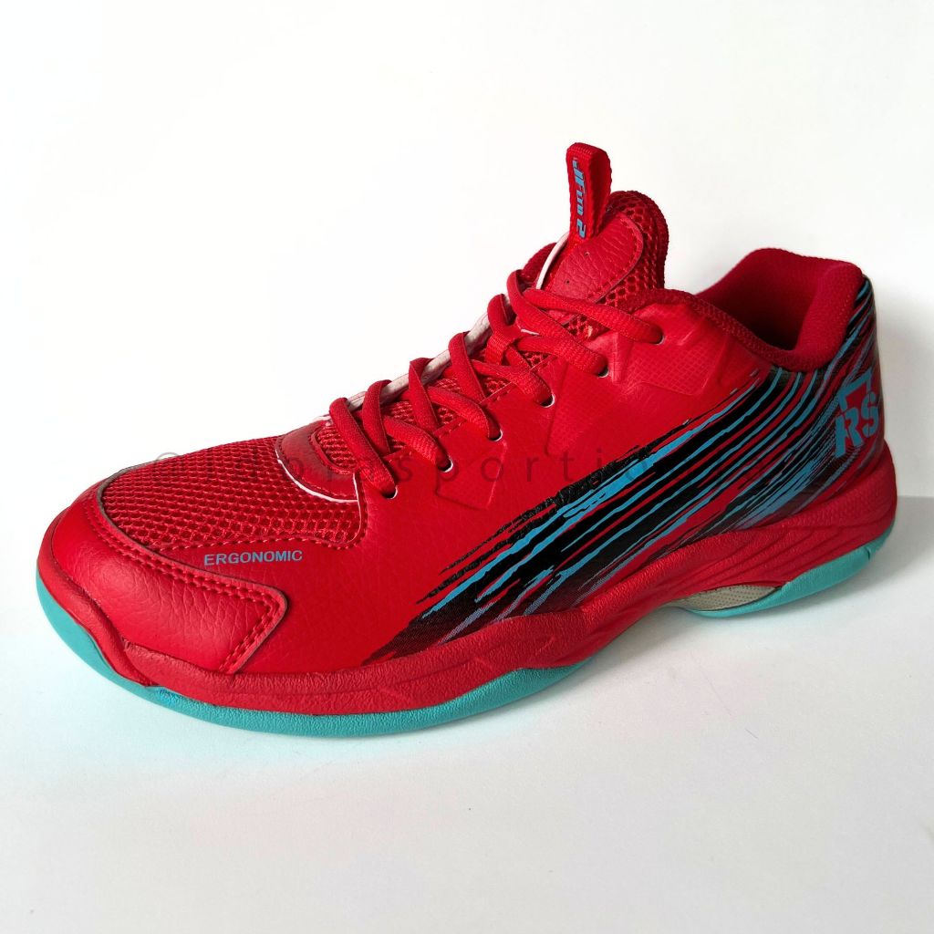 Reinforce Speed RS JF LTD 02 Red/Turquoise Sepatu Badminton