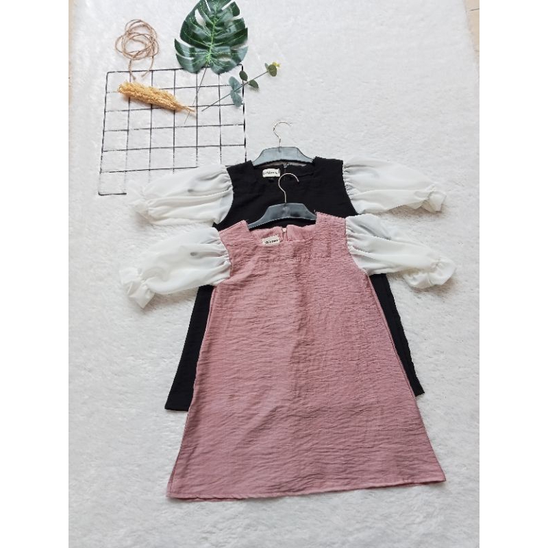 dres anak bahan pololinen kombinasi sifon