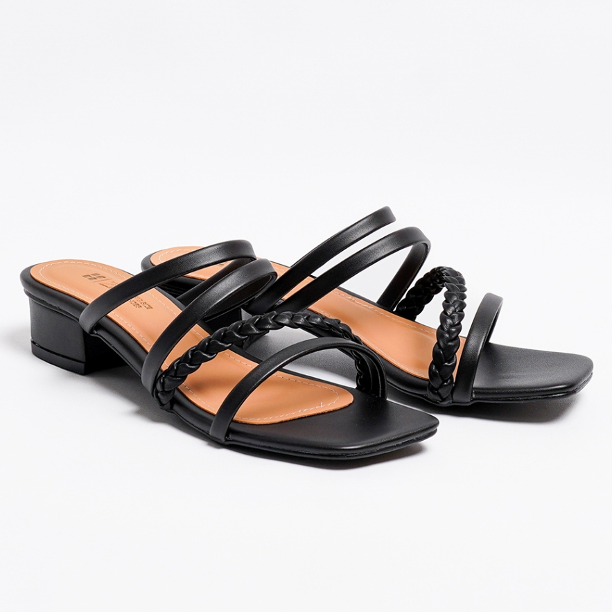 Sandal Heels Tali Wanita Hak Tahu 3cm Big Size 41-42-43-44-45 Uk Jumbo Sendal Casual Ibu ibu Masakin