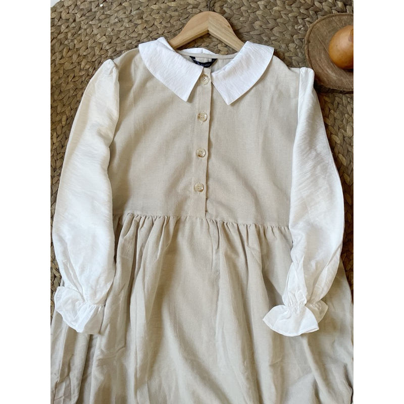 Dress Korea - Midi Dress Vintage kancing