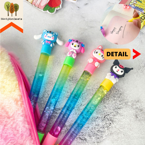 

Pulpen Gel Glitter Sanrio Custom Tinta Hitam PGL-1024