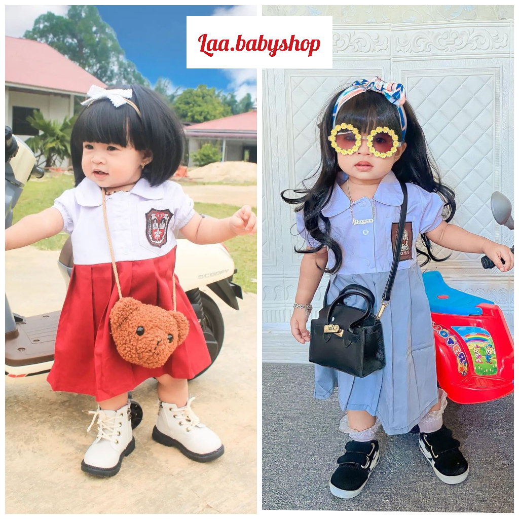 Seragam Sekolah Anak Balita Pendek / Baju sekolah Anak SD, SMP dan SMA