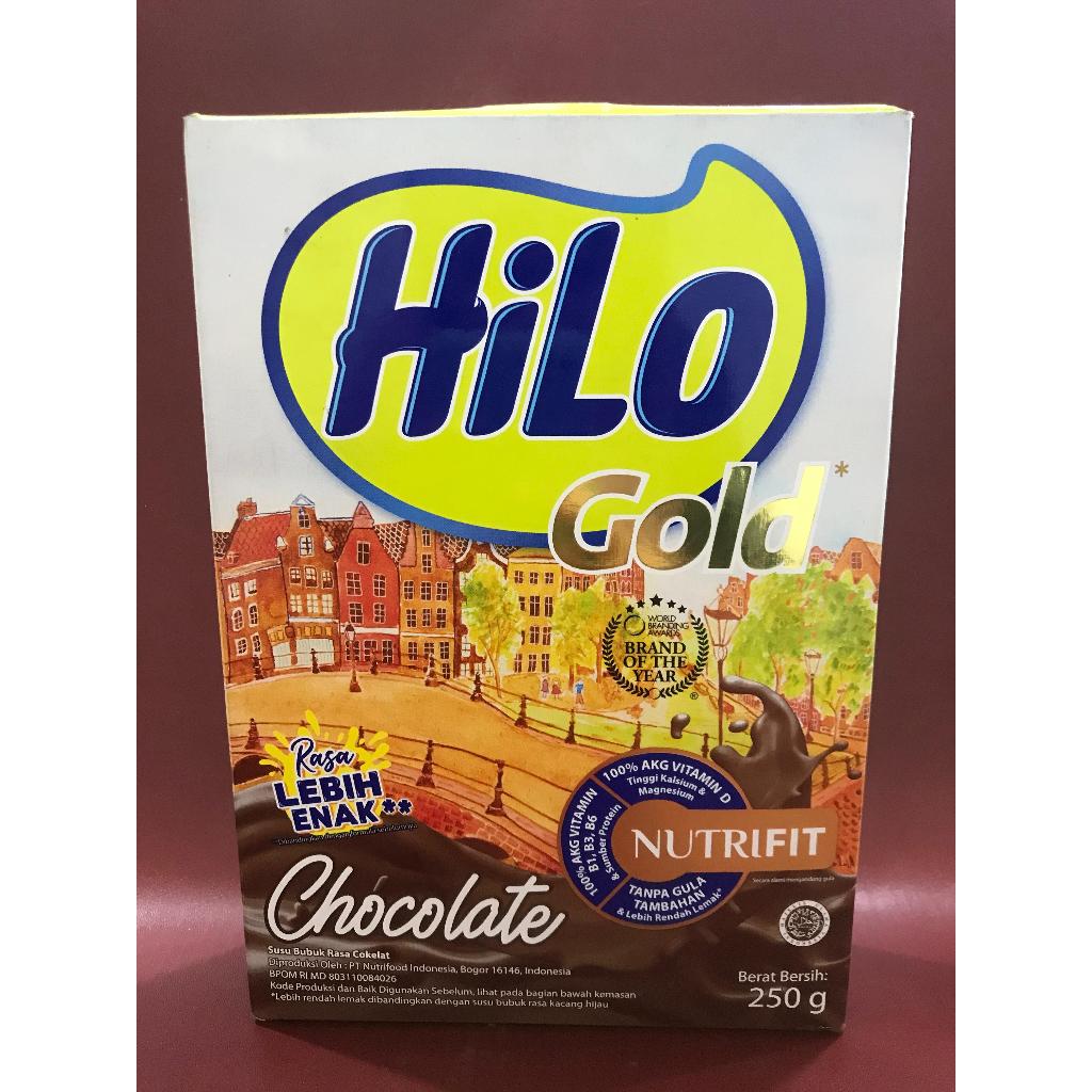 

Hilo Gold Chocolate 250G - Minuman Susu Bubuk Rasa Coklat