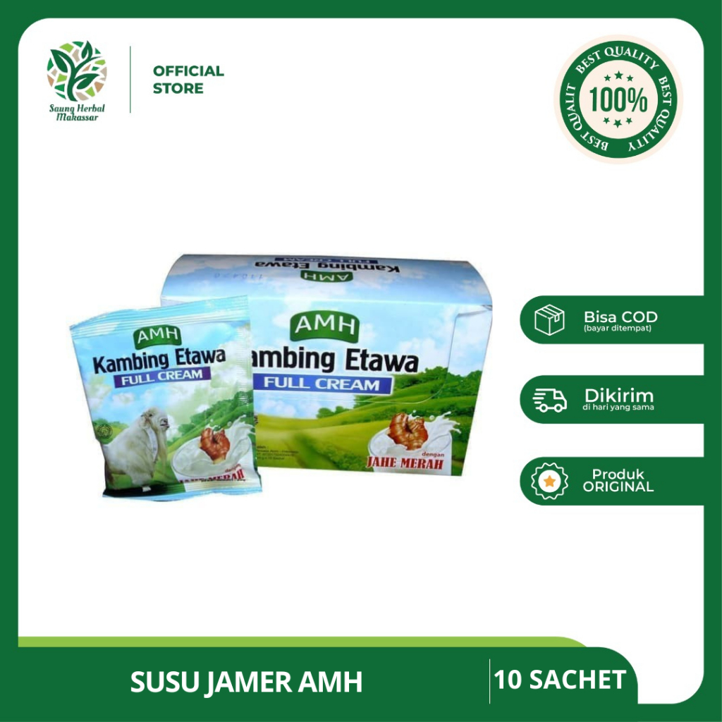 

Susu Kambing Etawa AMH Jahe Merah - 1 Box Isi 10 Sachet