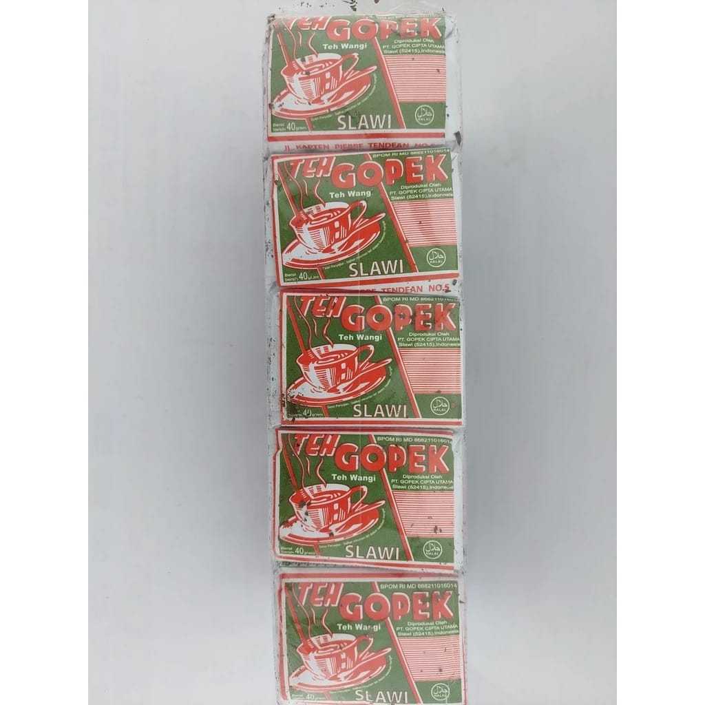 

Teh Gopek Slawi 1 Slop 10x40gr / Teh Tubruk / Teh Solo / Teh Termurah / Teh Wangi / Teh Seduh