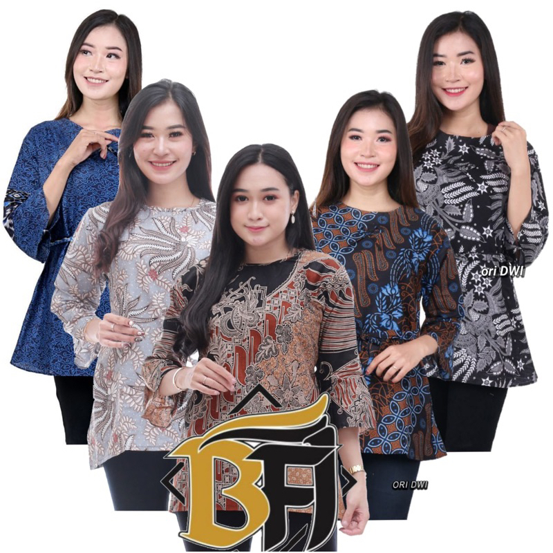 BAJU BATIK WANITA MODERN MONALISA GENES M,L,XL asli PEKALONGAN