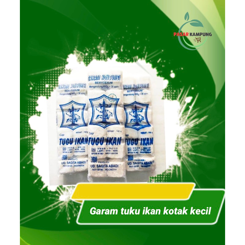 

Garam bata kotak tugu ikan 1 pack 700gr