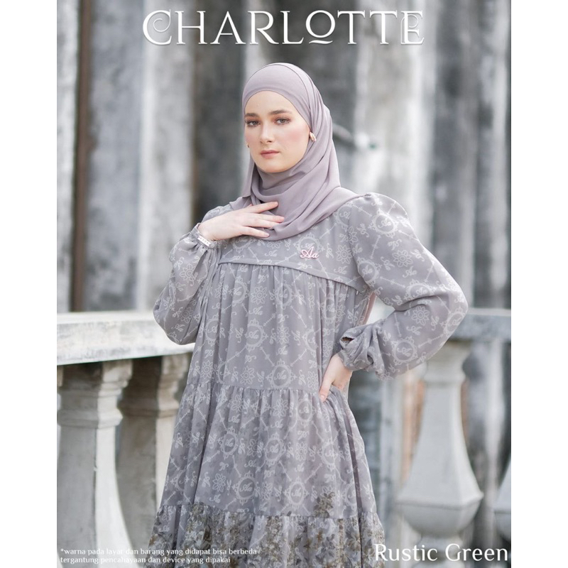 ADEN HIJAB - CHARLOTTE DRESS &amp; KULOT WANITA CERUTTY PRINTING