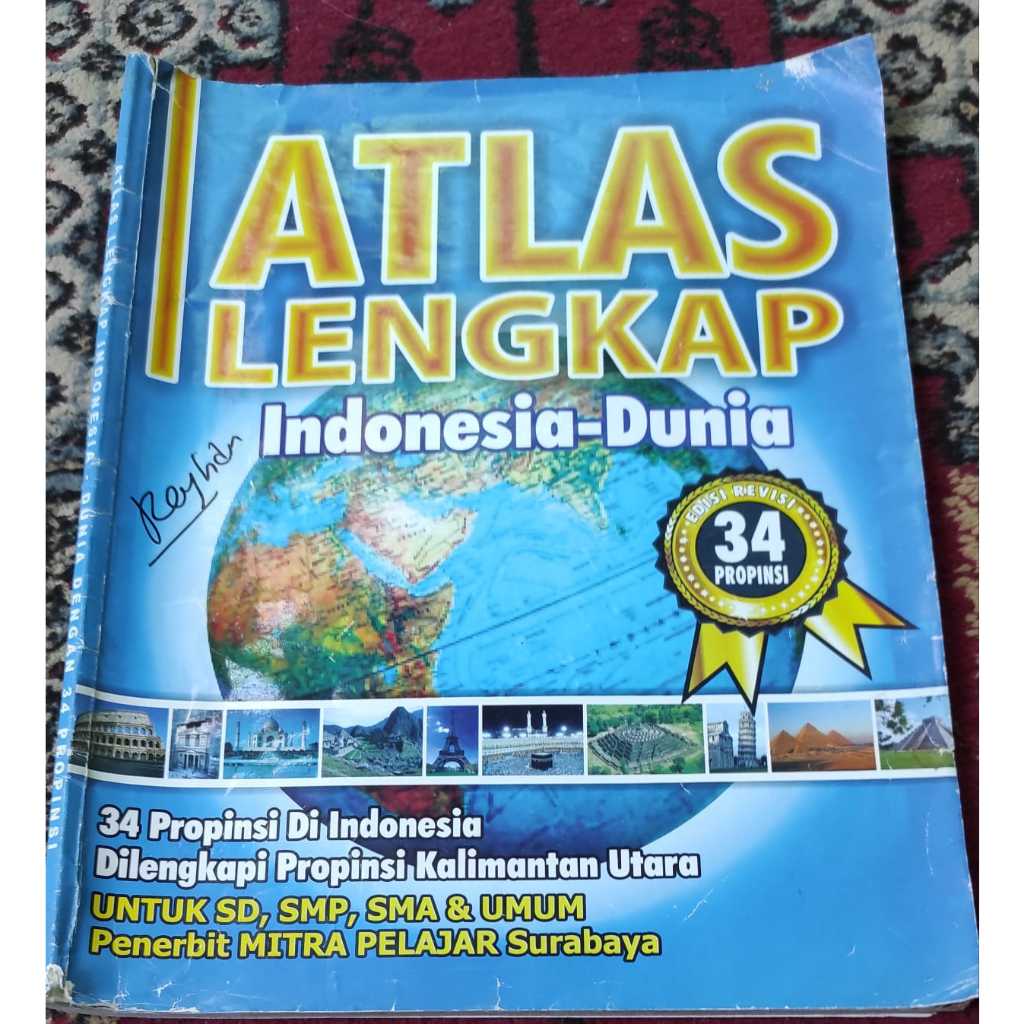Atlas Bekas Lengkap Indonesia - Dunia