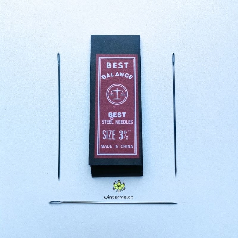 3 Buah Jarum Besar Panjang 9 cm / Jarum Jumbo Merek Best Balance / Jarum 3.5 Inch / Jarum Layar / Ja