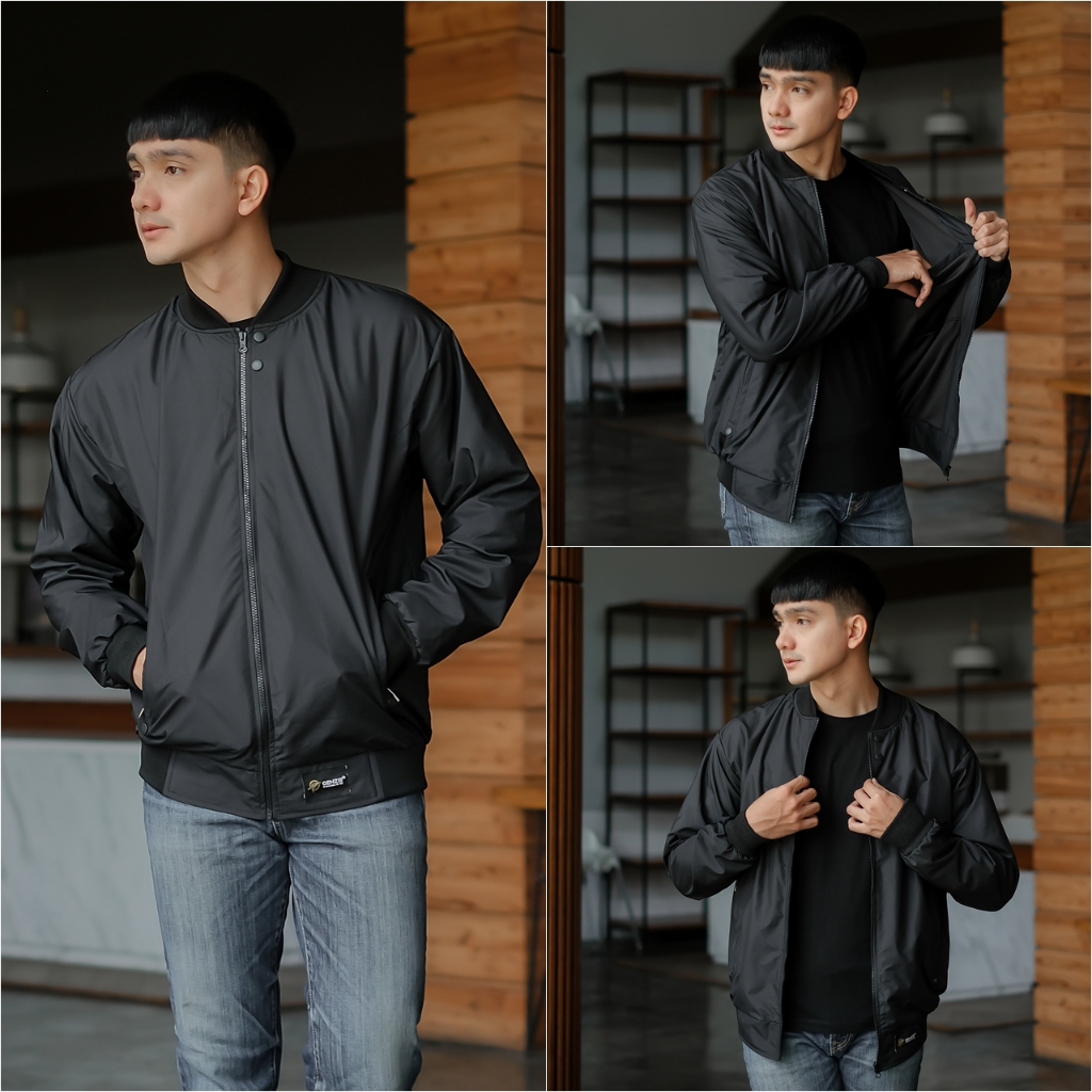 Jaket Bomber Pria Polos Parasit Premium Model Jacket Cowok Terbaru Distro Oenzie Simple Elegan Keren