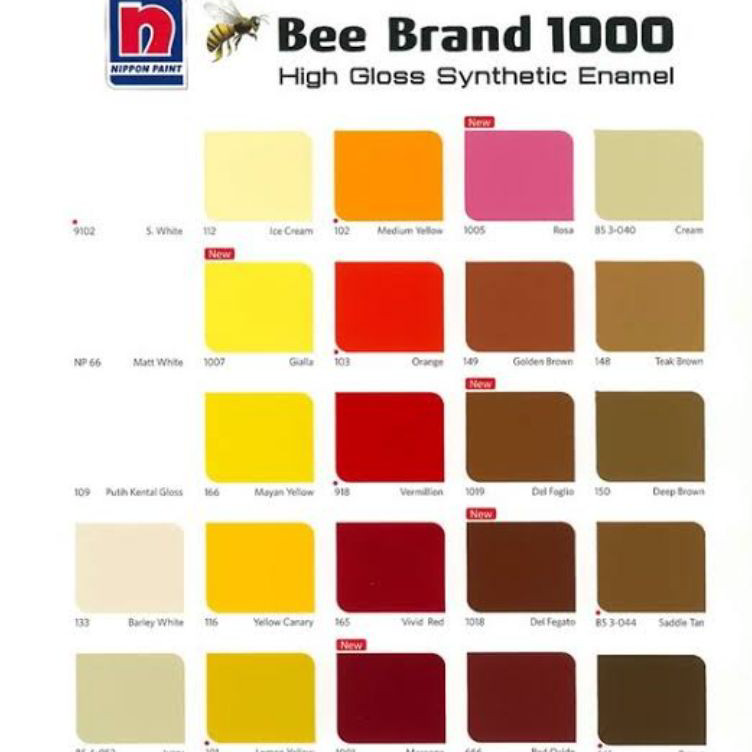 

Diskon CAT MINYAK UTK KAYU & BESI NIPPON BEE BRAND 1000 (READY SEMUA WARNA) Promo