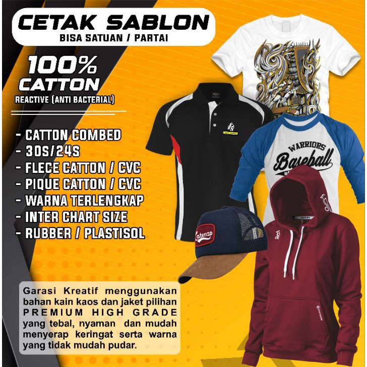 SABLON KAOS JAKET TOPI SATUAN | CETAK KAOS JAKET TOPI SATUAN | SABLON SATUAN