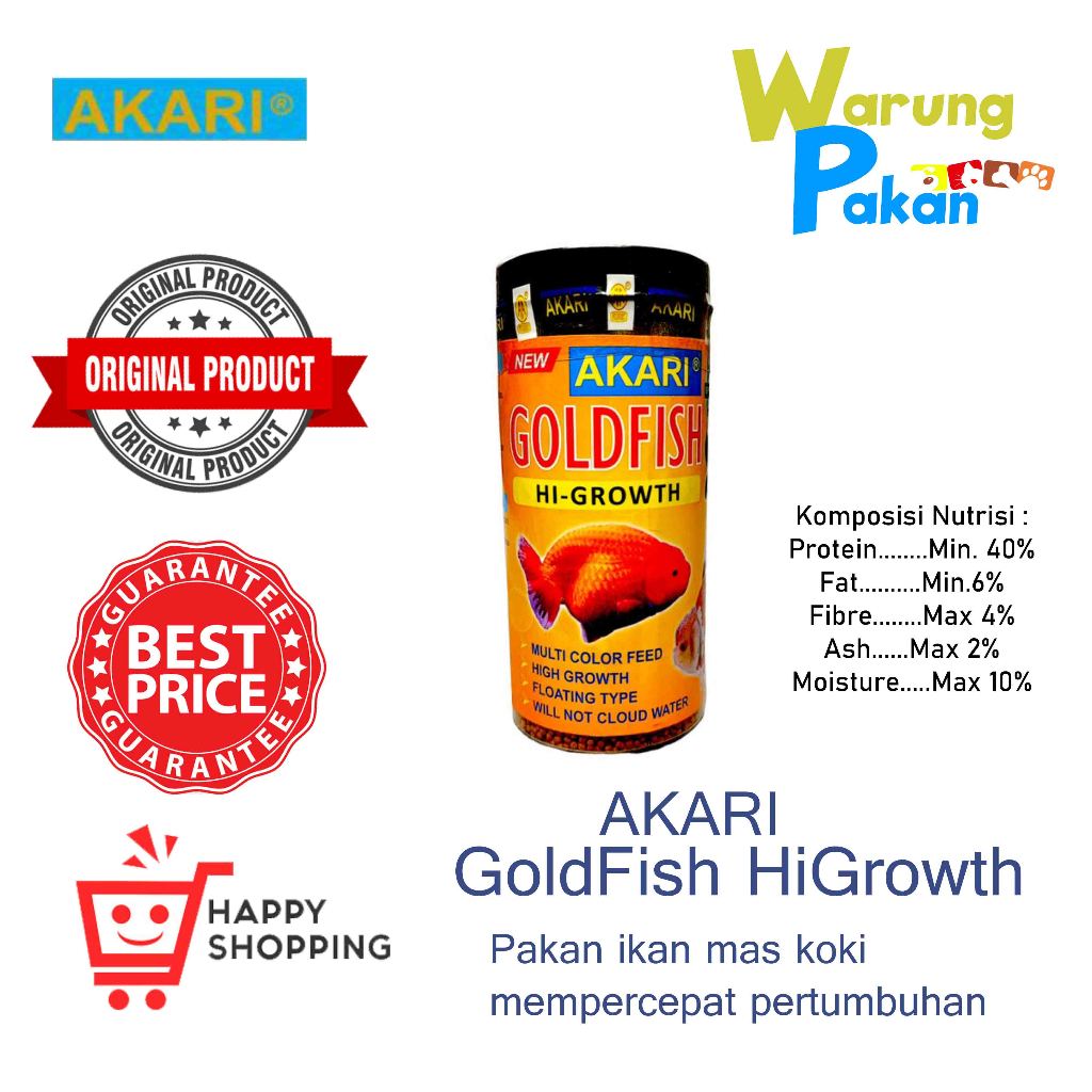 Makanan Ikan Mas Koki Pelet Ikan Koki AKARI GOLDFISH