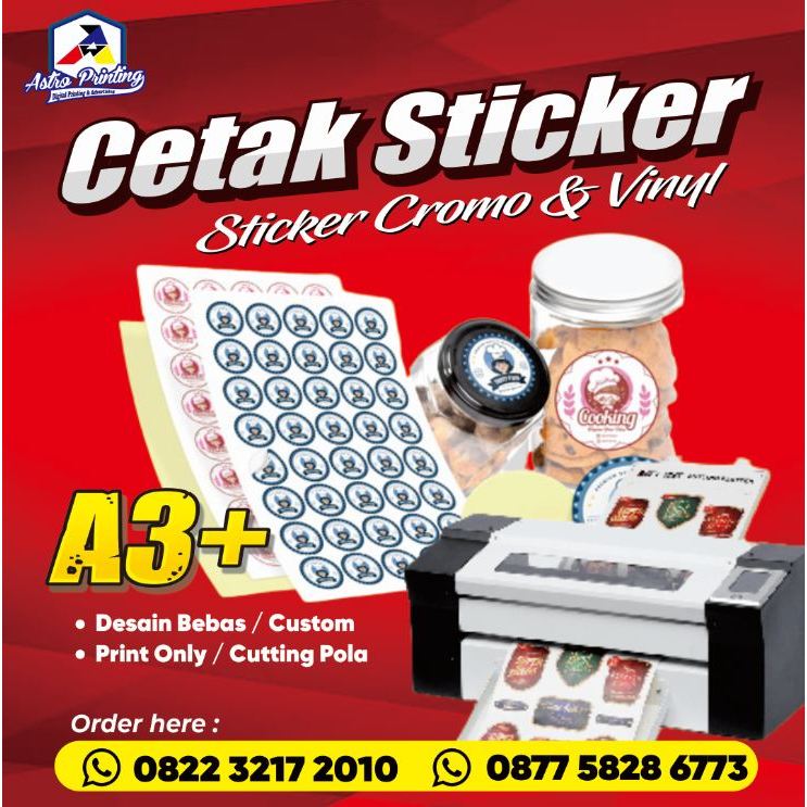 

Cetak Sticker Cromo | A3+ (Print + Cutting)