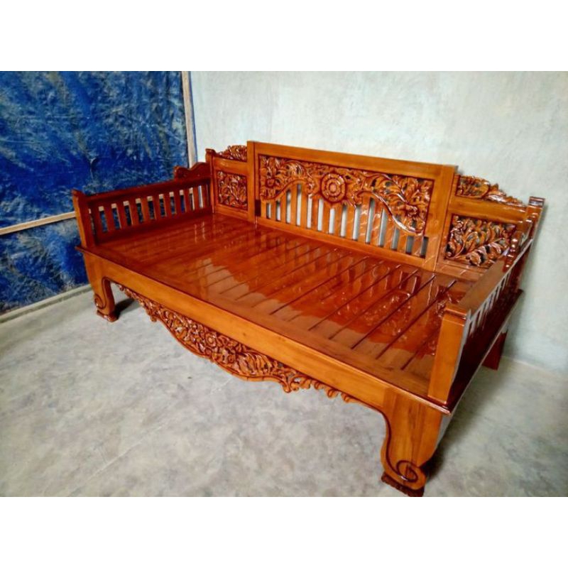 Bangku bale bale kayu jati tua Kursi Jepara