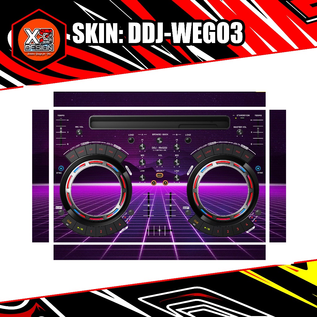 SKINZ PIONEER DDJ-WEGO3 ALL VARIAN COLOUR & CUSTOM