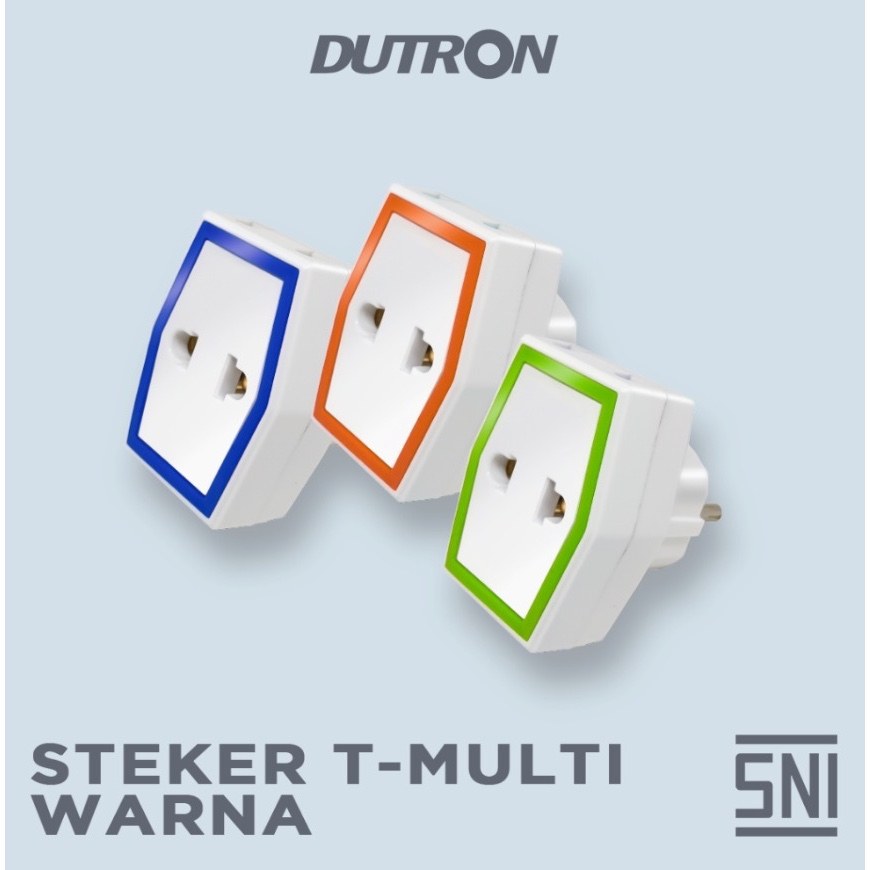 DUTRON Steker T-Multi Warna / Steker Cabang 3