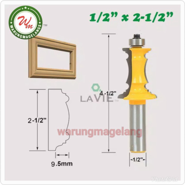 

BIG Mitered big Drawer Front Router Bit Door Handrail Line 1/2 in Diskon