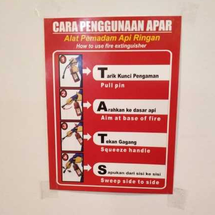 

Sign Akrilik Cara Penggunaan APAR (Merah)