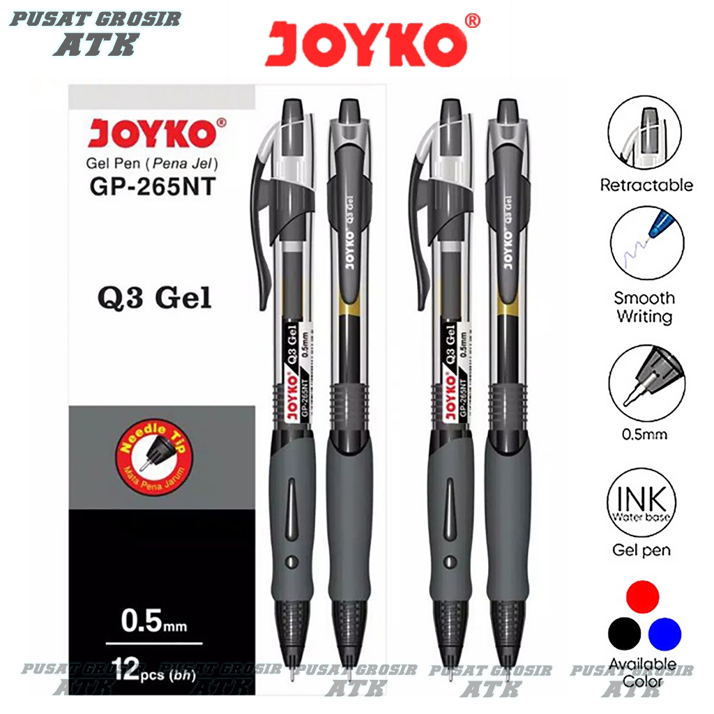 

Pulpen Joyko Gel 1 Pack GP-265 Q3 (12 Pcs)