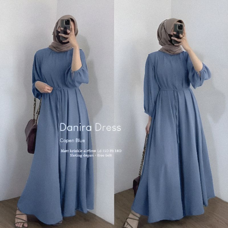 Gamis Danira Dress Crinkle Airflow Premium / Gamis Danira / Gamis Crinkle airflow premium