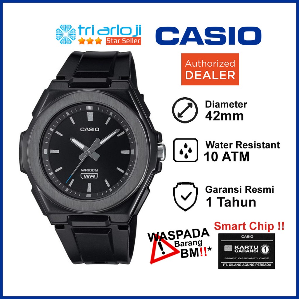 CASIO LWA-300HB-1EVDF Jam Tangan Wanita Analog Hitam LWA-300HB-1E LWA300HB
