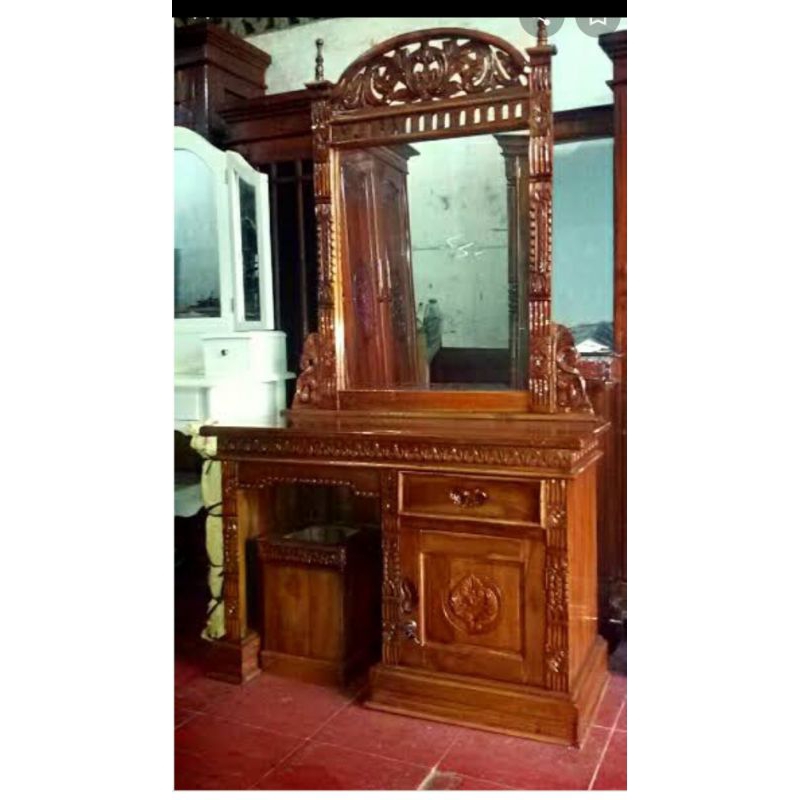 meja rias rahwana kayu jati asli