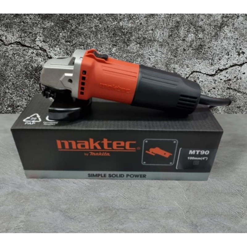 Mesin gerinda tangan MAKTEC MT90 4 inch angle grinder listrik 540 watt / 220 voltase