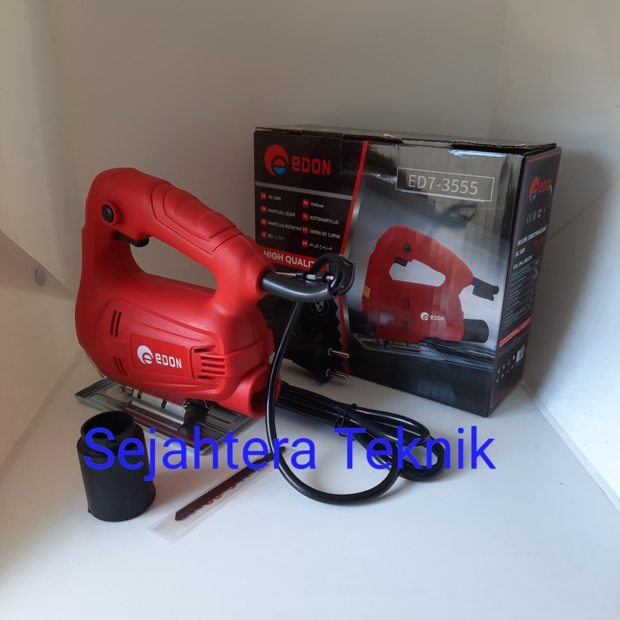 EDON ED7-3555 Jig Saw Machine Gergaji Potong Listrik Triplek Kayu HPL