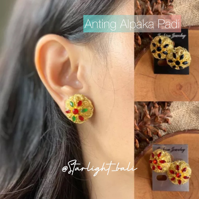 Anting Padi (Model Jepit) / anting alpaka / giwang bali / aksesoris bali
