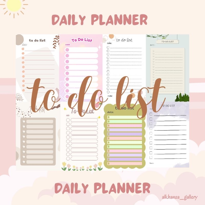 

40 PCS To Do List Card | to do list kertas lucu aestethic daily planner