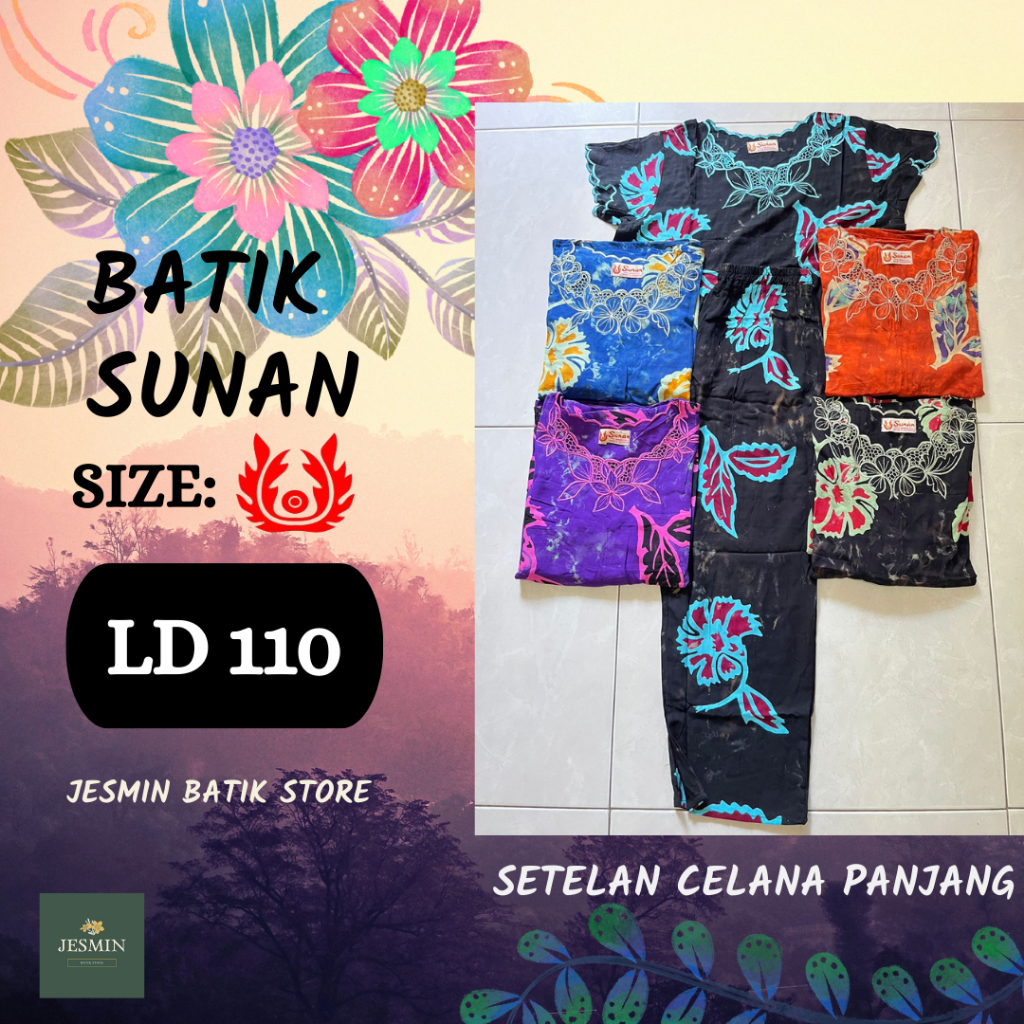 Batik Sunan (Setelan Celana Panjang) Model Bordir Dewasa