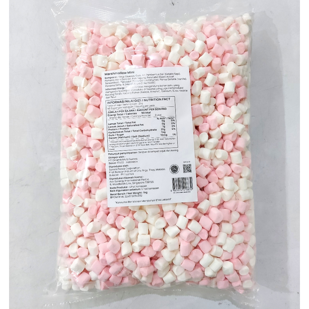 

CORNICHE MINI MARSHMALLOW HALAL BEST SELLER 1 KG