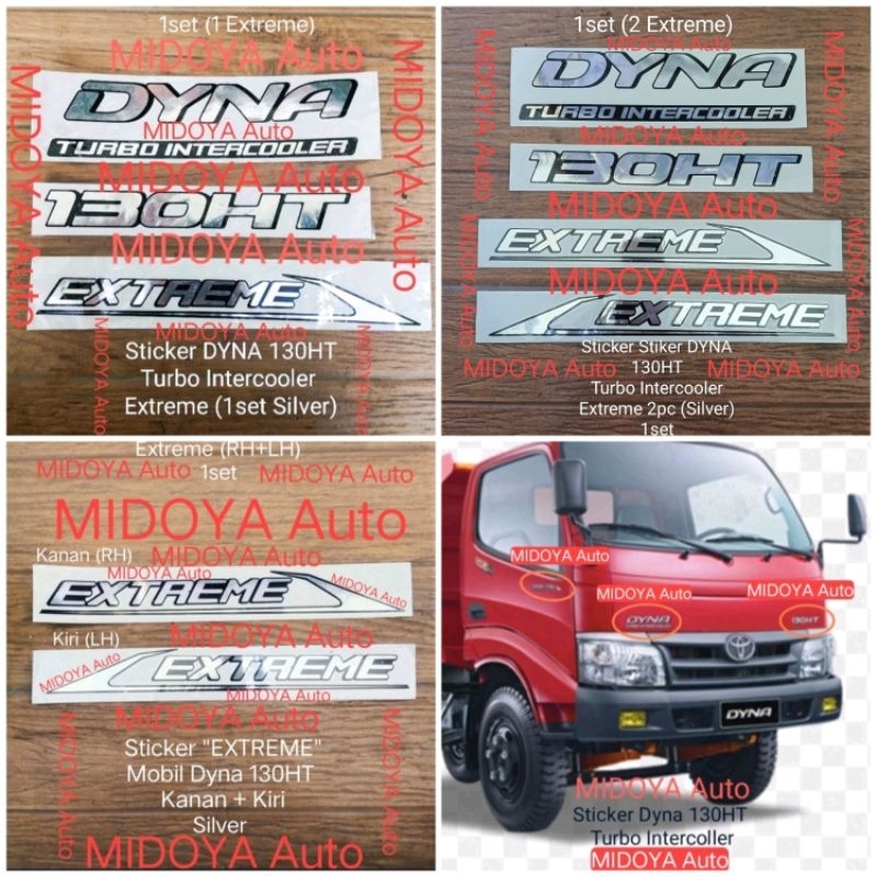 Sticker Stiker Dyna 130HT 130 HT Turbo Intercooler Extreme