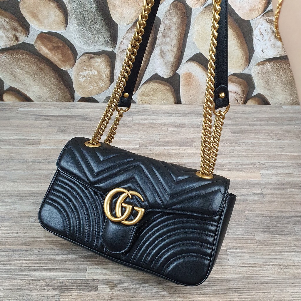 Tas GG Marmont Matelasse Leather Shoulder Small Premium AP443497-7