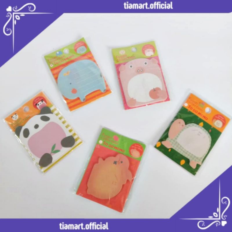 

[PCS] Sticky Notes Animal/Kertas Memo Hewan