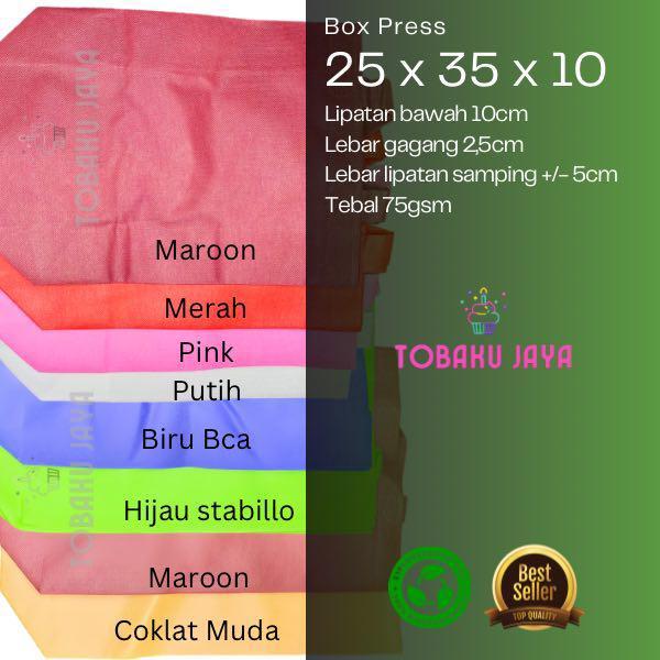 

Tas Spunbond Standing Handle Box Press Uk 25x35x10 Cm Murah / Tas Kain
