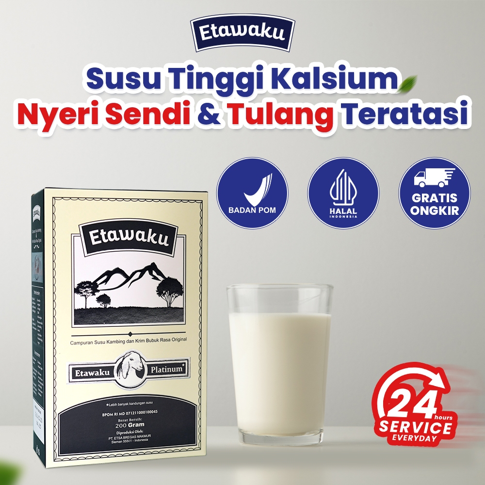 

Susu Etawaku Platinum - Susu Kambing Etawa Asli Tinggi Kalsium Atasi Nyeri Sendi & Tulang Lebih Baik Dari Susu Sapi Etawalin Etawanew Platinum