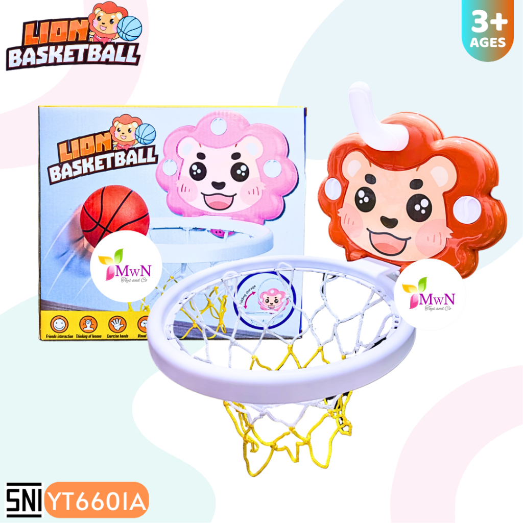 MWN Mainan Ring Basket Lion Basketball YT6601A